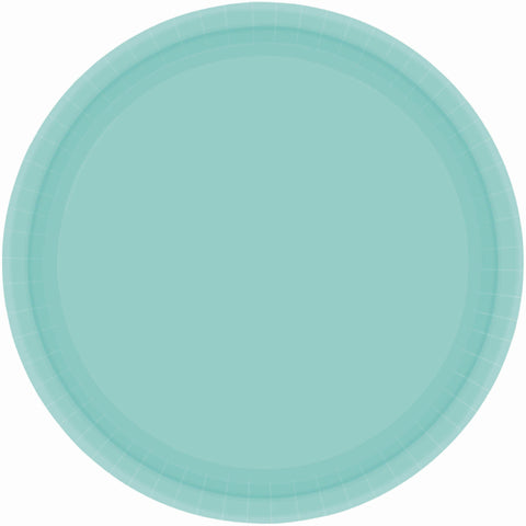Robin's Egg Blue 9" Round Paper Plates, 20 count
