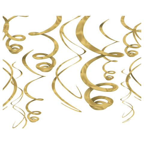 Gold Plastic Swirl Decoration