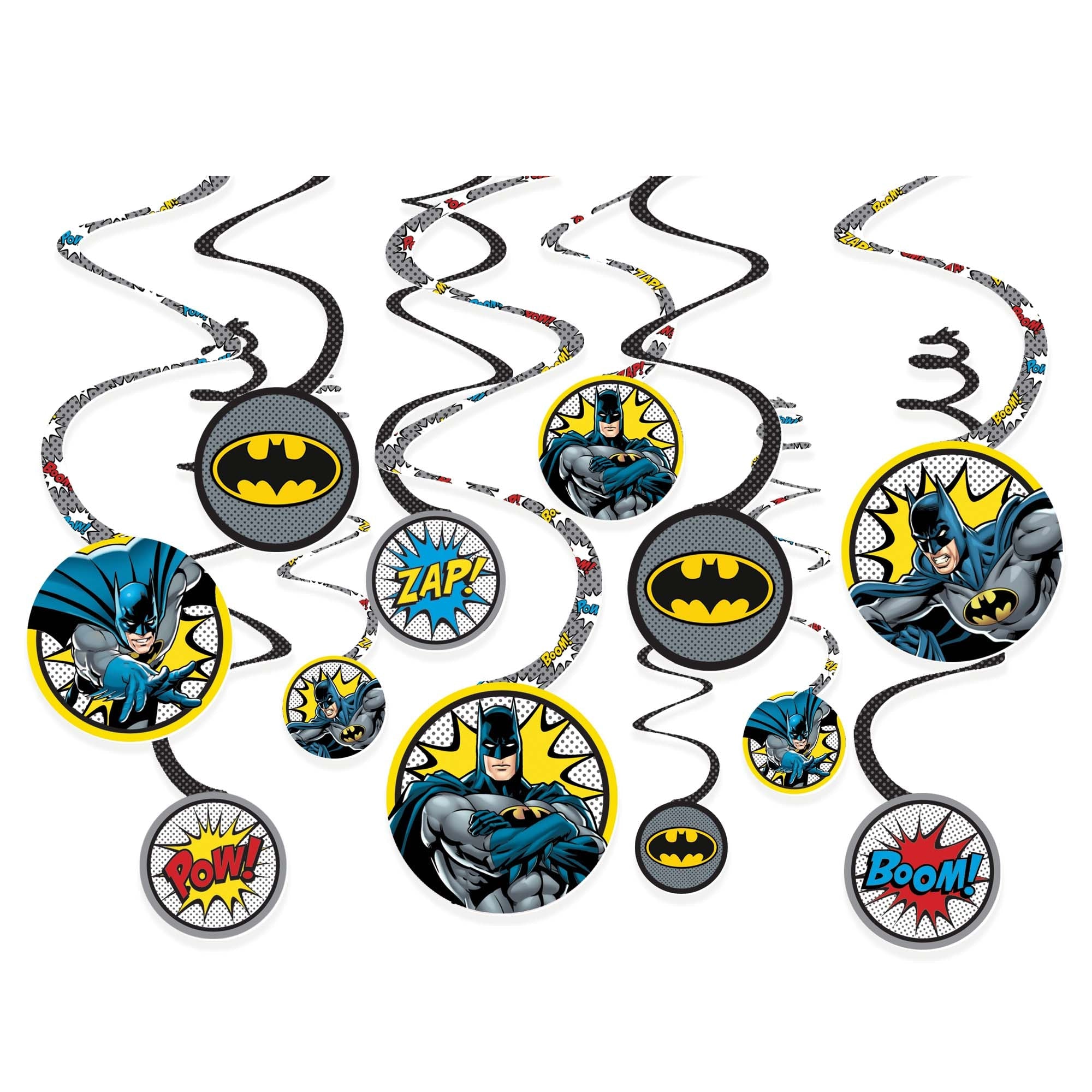 Batman™ Heroes Unite Spiral Decorations Package of 12