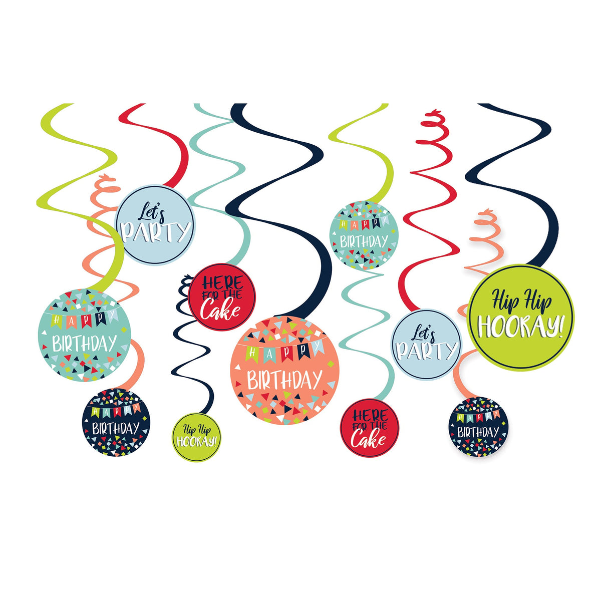 A Reason to Celebrate Spiral Decorations Package of 12