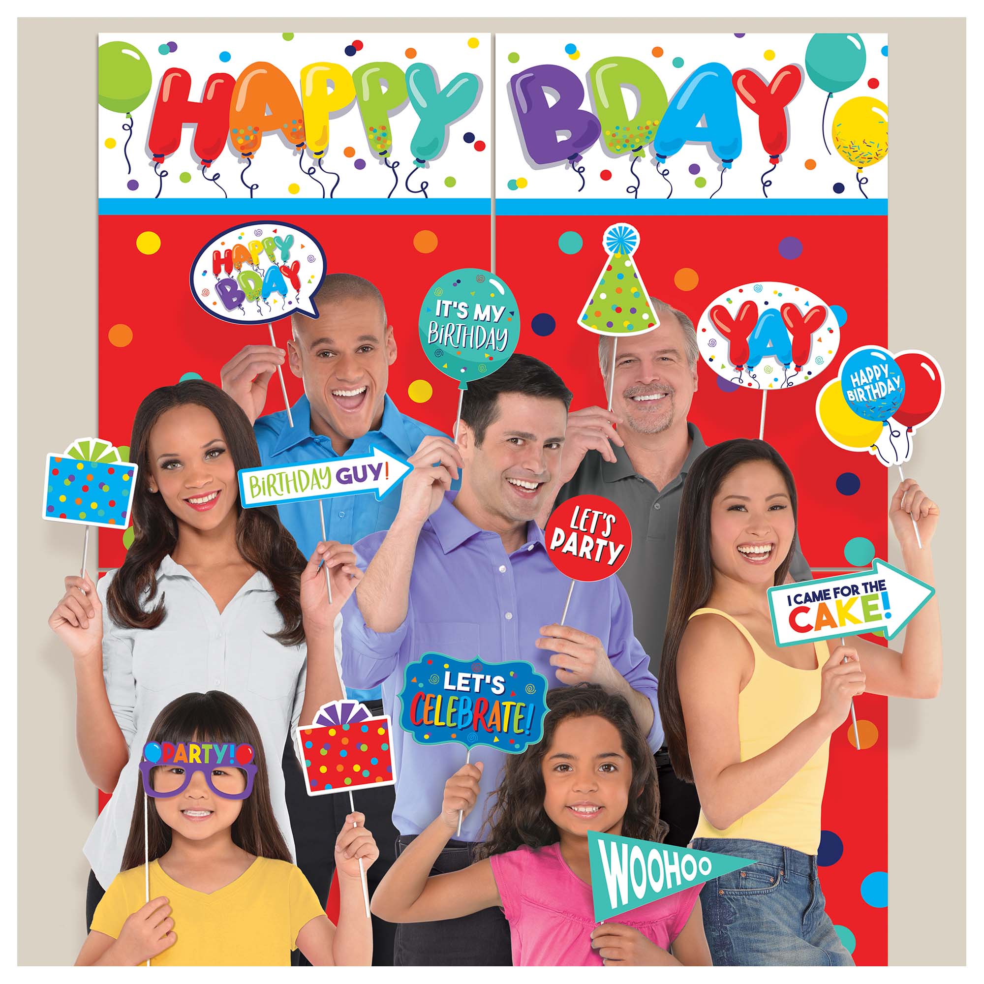 Birthday Celebration Scene Setter® Kit With Props Package contains 16 Pieces