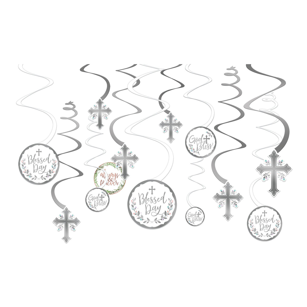 Holy Day Spiral Decorations Package of 12