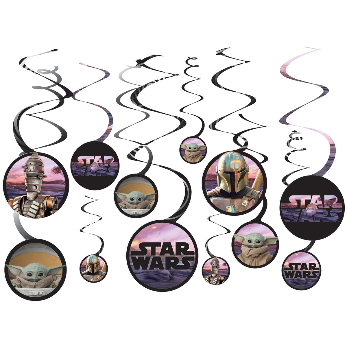 The Mandalorian - The Child Spiral Decorations Package of 12