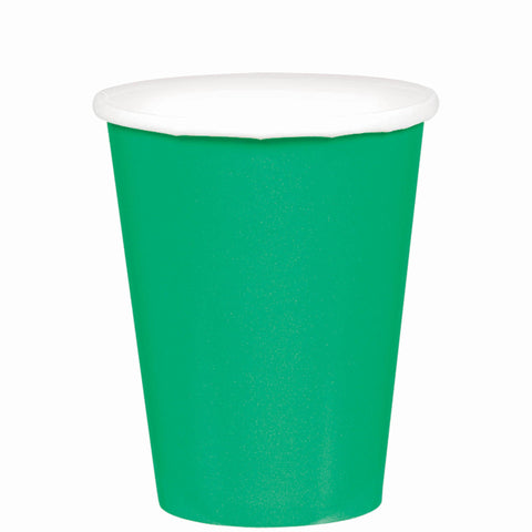 Festive Green 9 oz. Paper Cups, 20 count