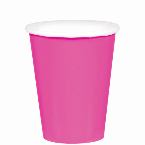 Bright Pink 9 oz. Paper Cups, 20 count