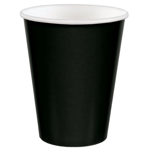 Jet Black 9 oz. Paper Cups, 20 count