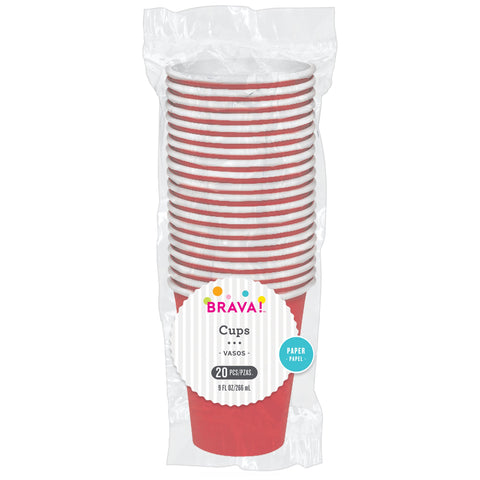 Apple Red 9 oz. Paper Cups, 20 count