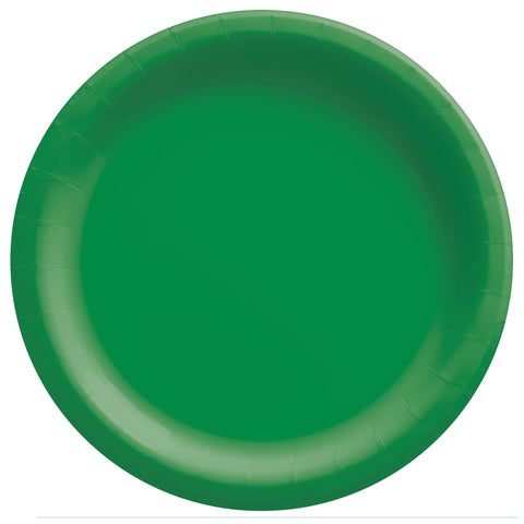 Festive Green 10" Round Paper Plates,  20 count