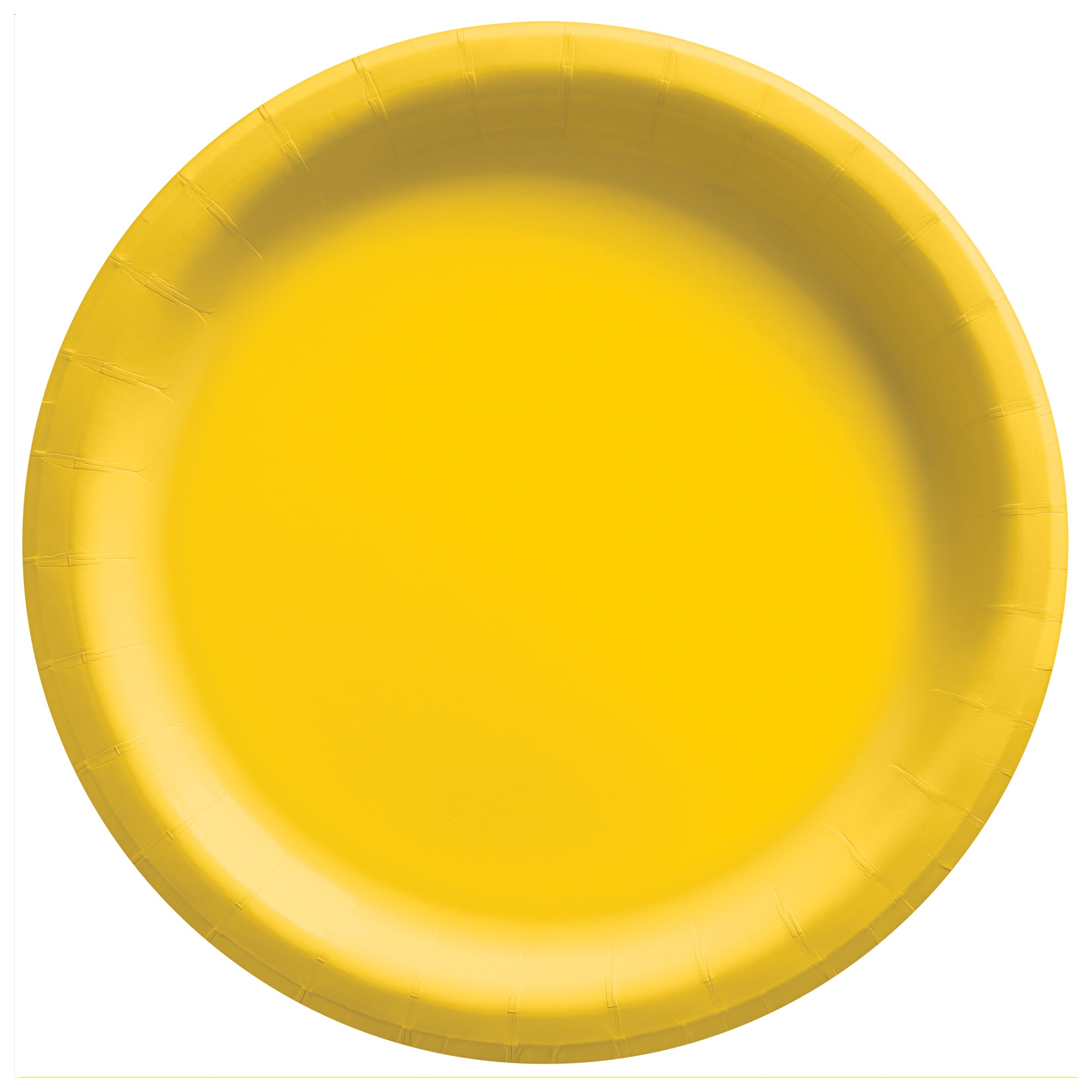 Yellow Sunshine 10" Round Paper Plates, 20 count
