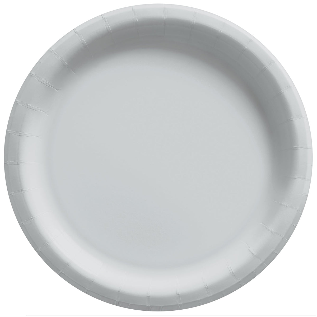 Silver 10" Round Paper Plates, 20 count