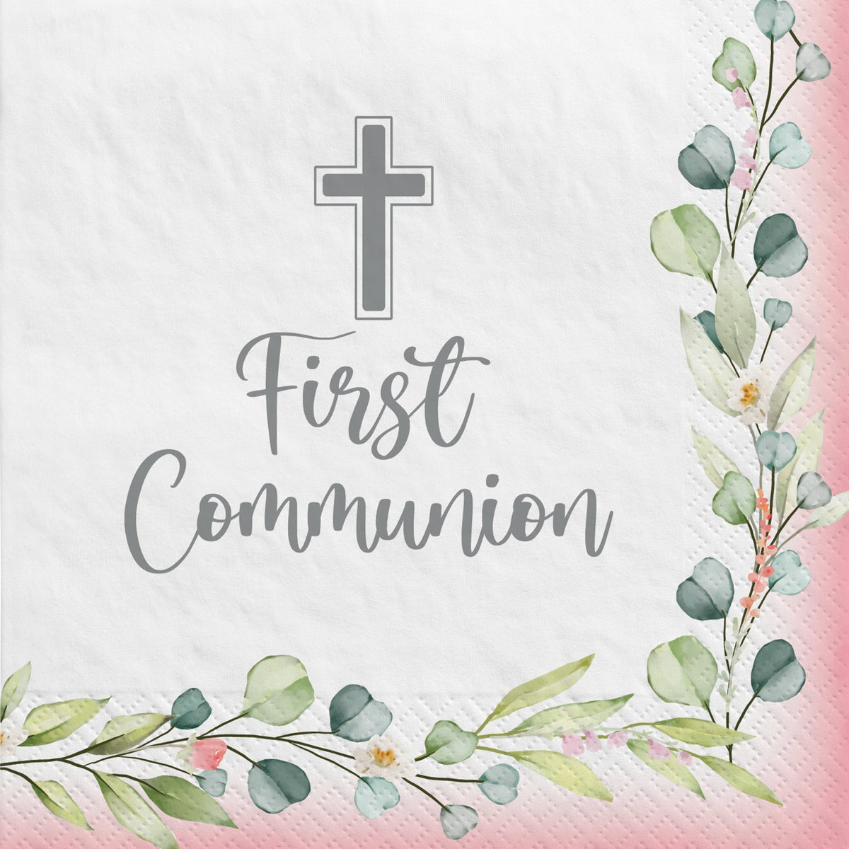 My First Communion Pink  Beverage Napkins Package of 40