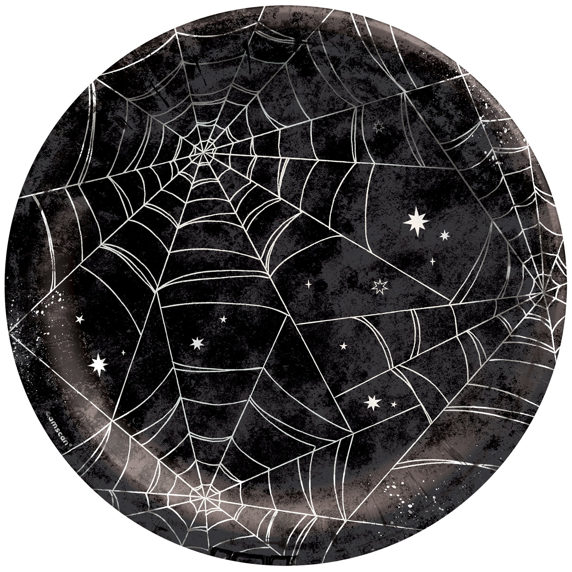 Spider Web Night 10" Round Paper Plates Package of 20