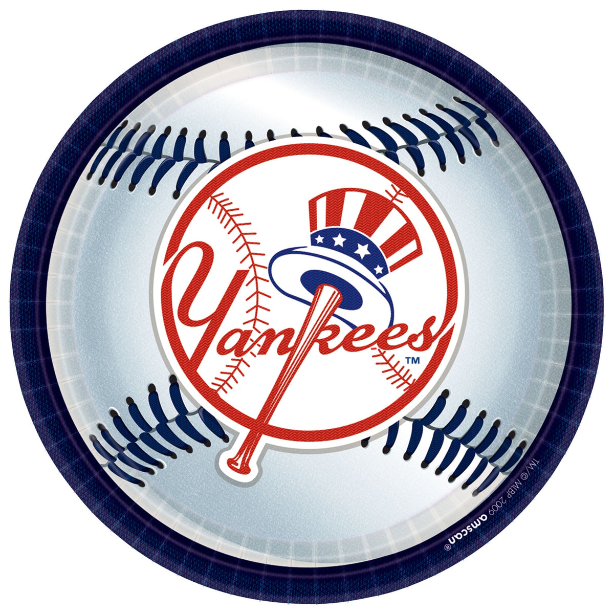 New York Yankees 9" Round Plates Package of 18