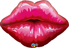 Big Red Kissy Lips 30 inch with Balloon Weight